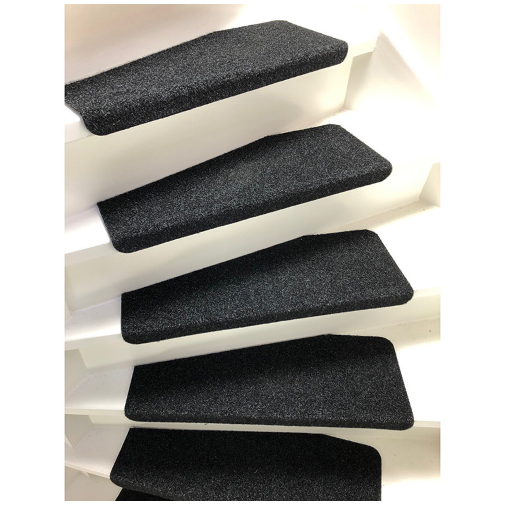 Elite Trapmatten Trapmat Solid Zwart 65x22x3,5cm rechthoekig