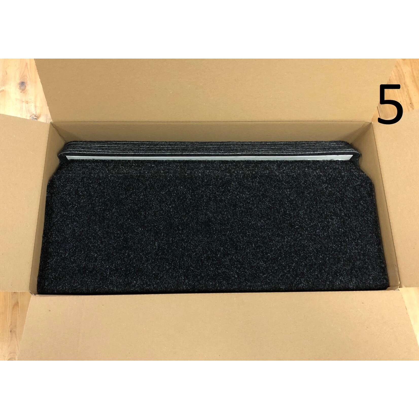 Elite Trapmatten Trapmat Solid Zwart 65x22x3,5cm rechthoekig