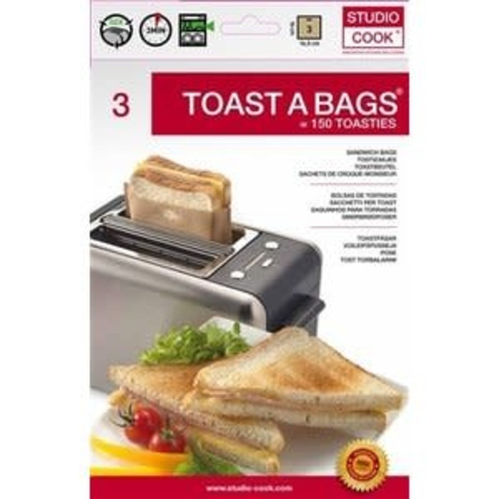 STUDIO COOK STUDIO COOK 672448 HERBRUIKBARE TOAST BAGS 3-DLG