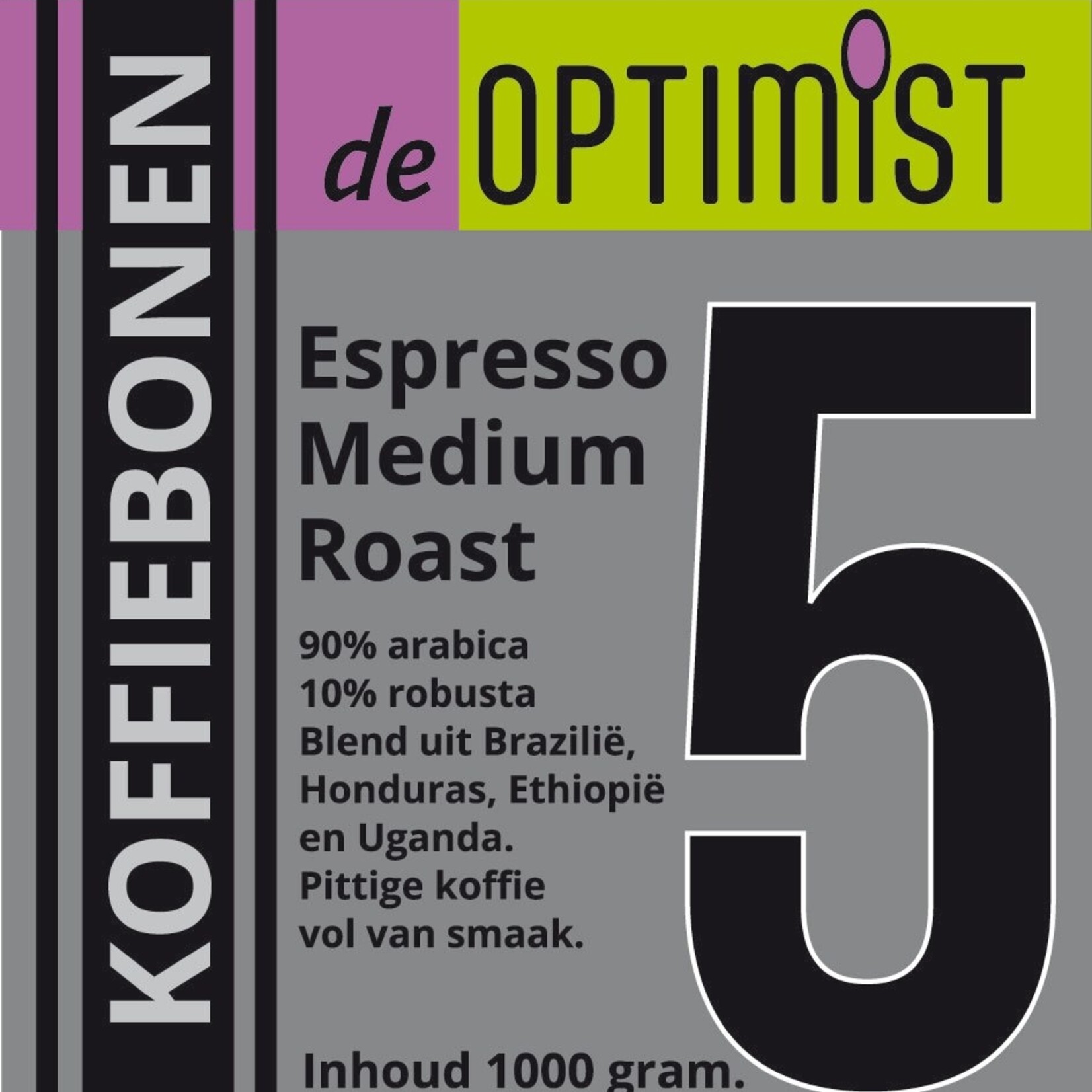 DE OPTIMIST DE OPTIMIST KOFFIEBONEN NUMMER 5