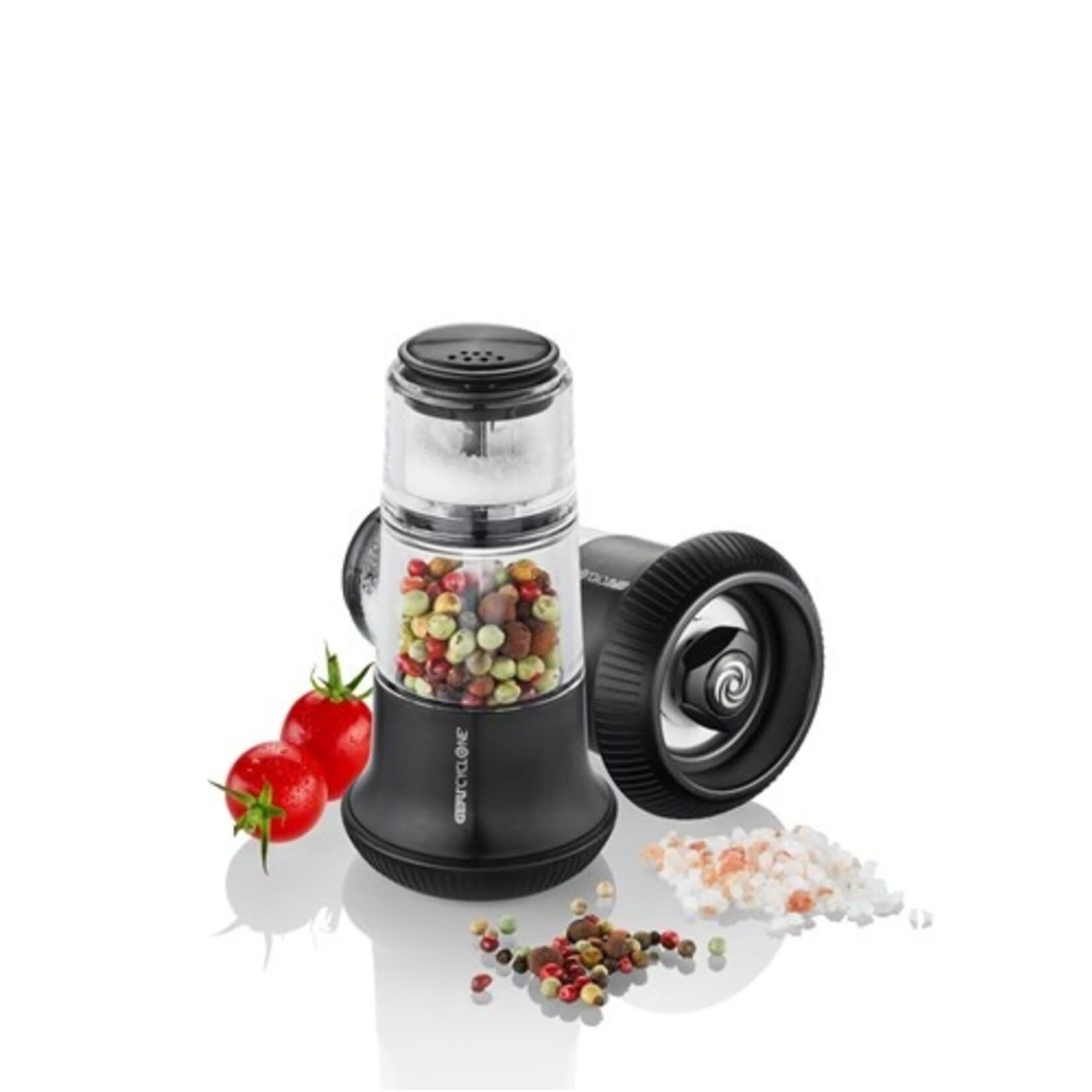 GEFU GEFU PEPERMOLEN MET ZOUTVAATJE  X-PLOSION ZWART