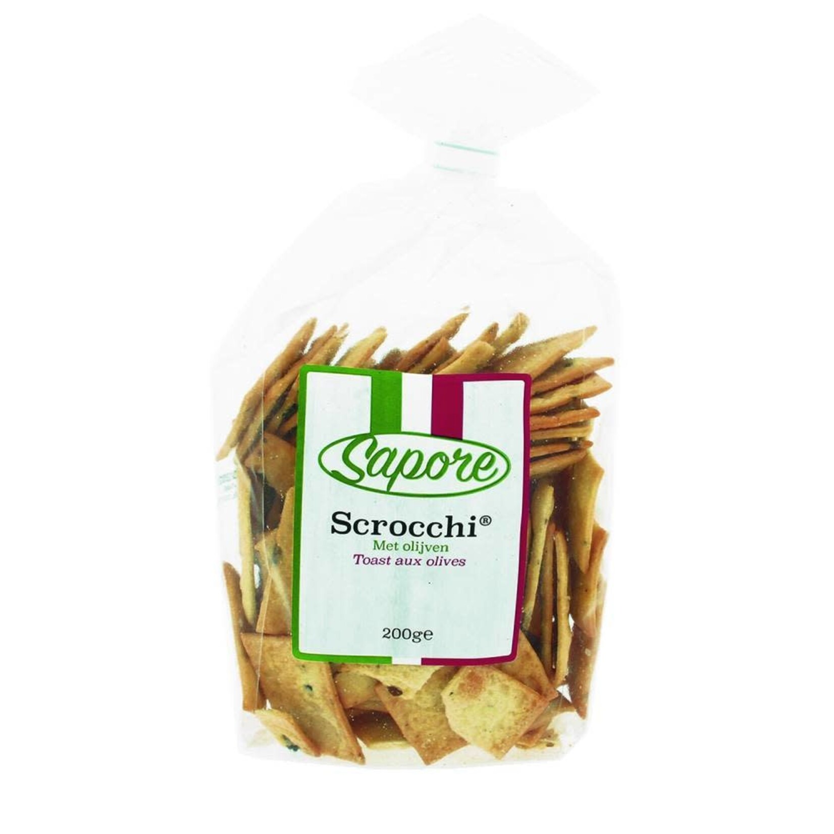 SAPORE SAPORE - SCROCCHI MET OLIJVEN 200 GR 200 GRAM