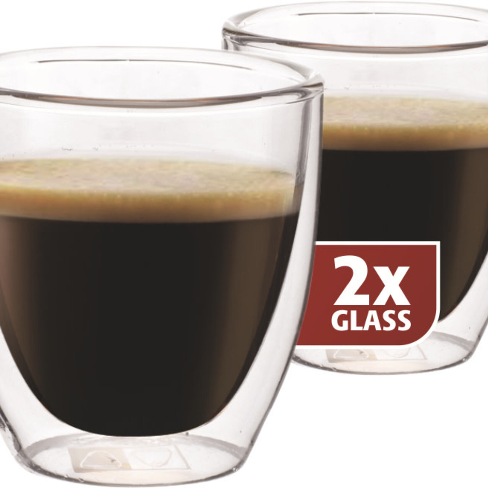 MAXXO MAXXO DUBBELWANDIGE GLAZEN 2-DLG ESPRESSO 80ML