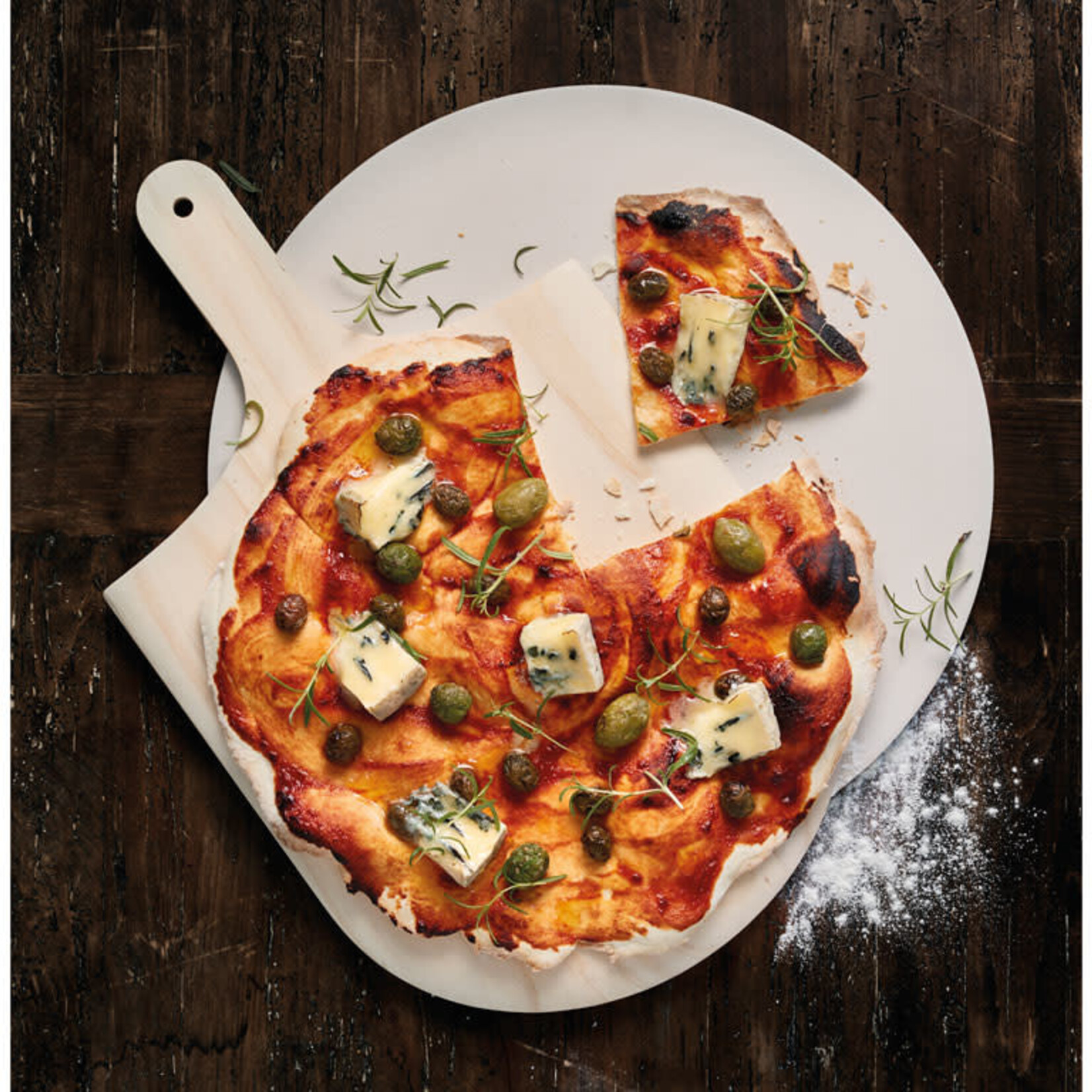 FUNKTION FUNKTION PIZZASTEEN MET SCHEP 37.5CM
