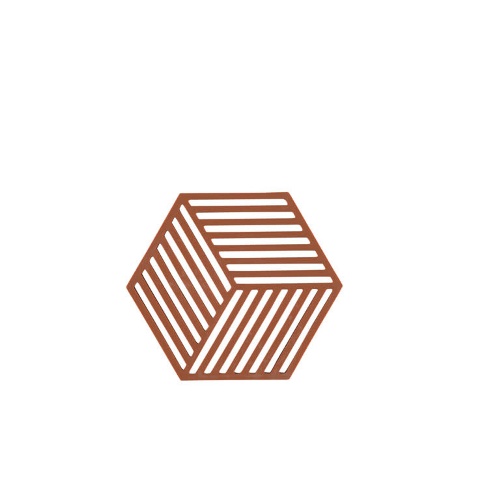 ZONE DENMARK ZONE DENMARK SILICONEN PAN ONDERZETTER HEXAGON TERRACOTTA