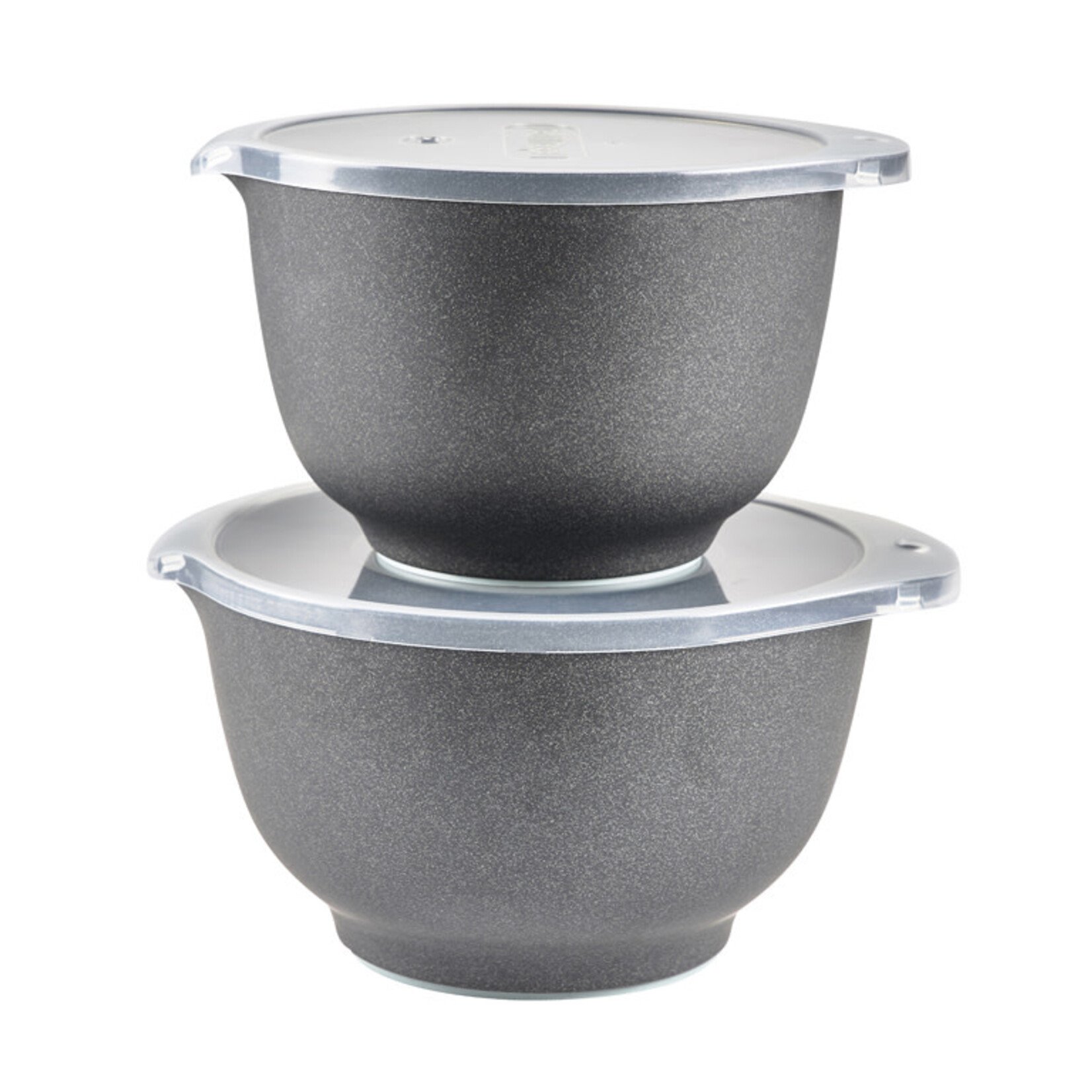 ROSTI ROSTI MARGRETHE MIXING BOWL SET MET DEKSEL 2-DLG PEBBLE BLACK