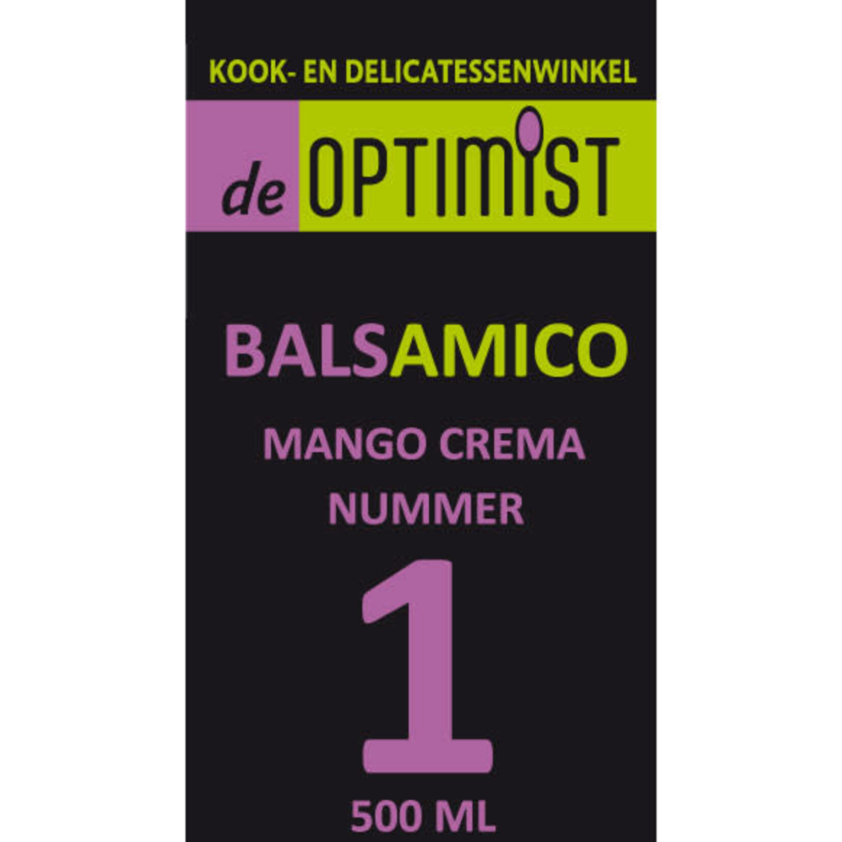 DE OPTIMIST DE OPTIMIST BALSAMICO NUMMER 1