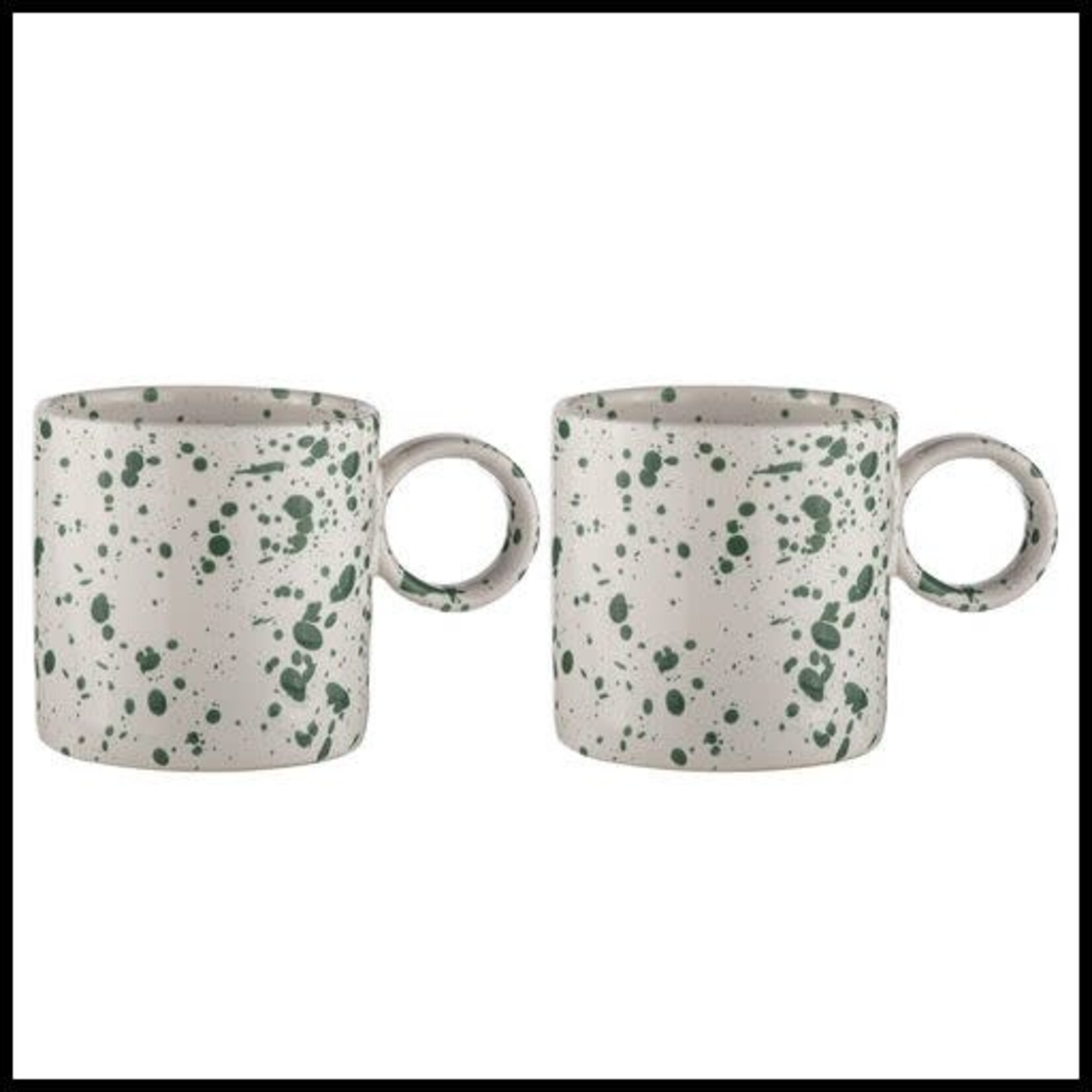 LADELLE LADELLE CARNIVAL KELLY GREEN MUG 2-DLG