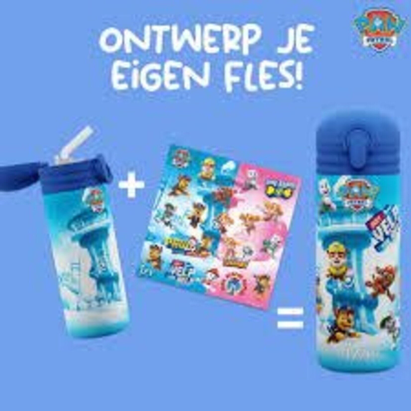 IZY IZY BOTTLE 350ML PAW PATROL REFRESH BLAUW