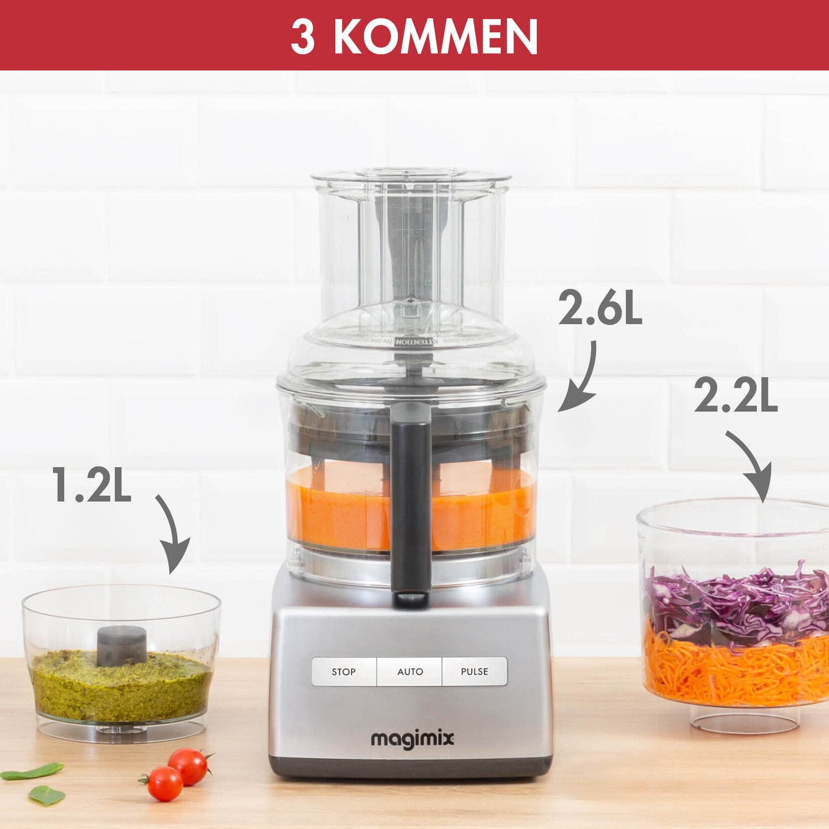 MAGIMIX MAGIMIX CS 3200 XL FOODPROCESSOR- KEUKENMACHINE MAT CHROOM