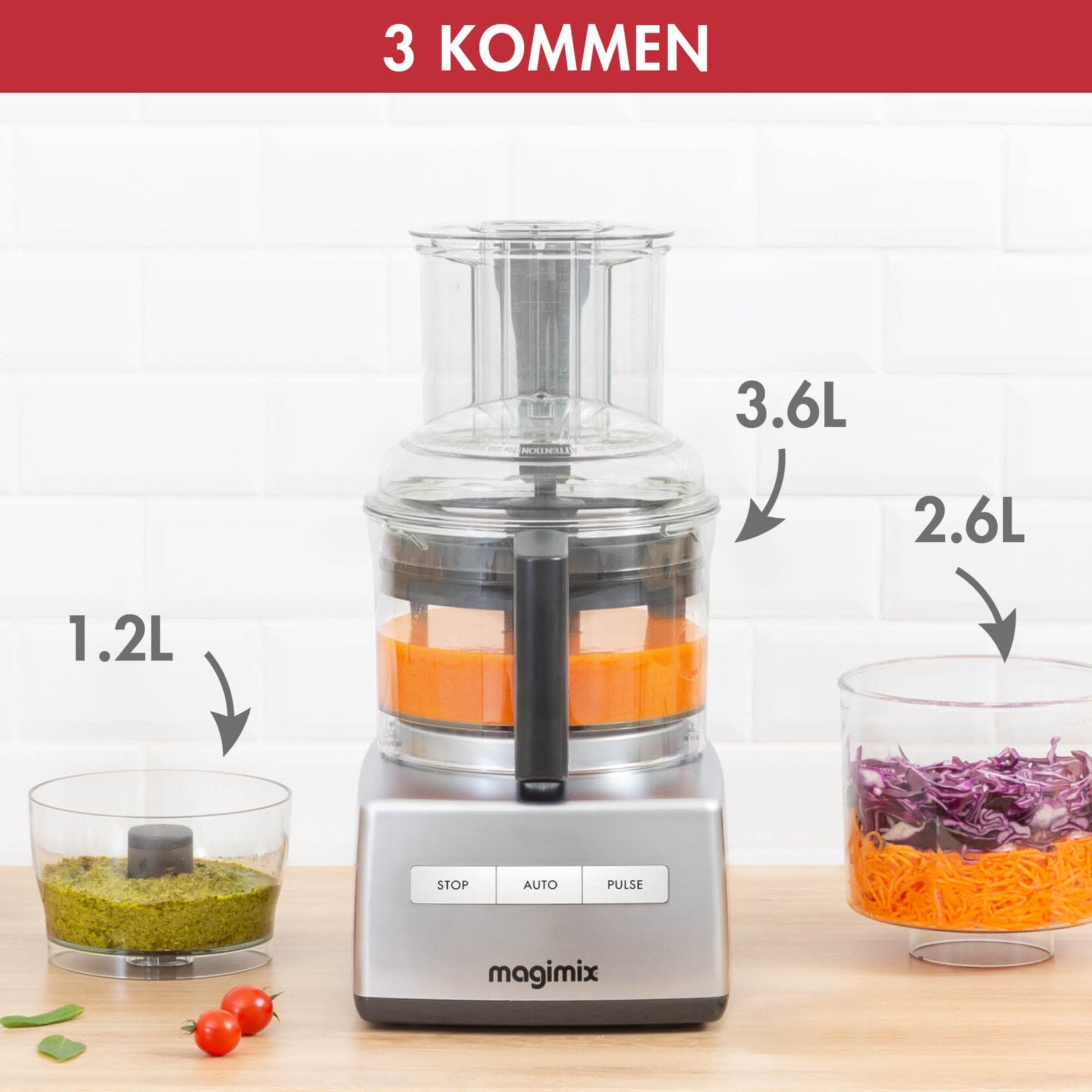 MAGIMIX MAGIMIX CS5200XL PREMIUM FOODPROCESSOR KEUKENMACHINE MET SAPCENTRIFUGE MAT CHROOM 1100WATT