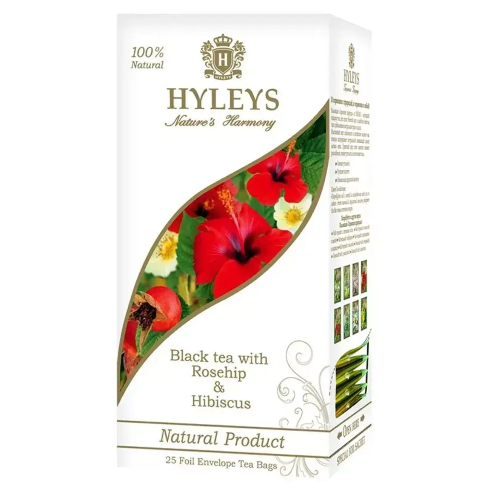 HEYLEYS HYLEYS NATURE'S HARMONY  BLACK TEA WITH ROSEHIP & HIBISCUS