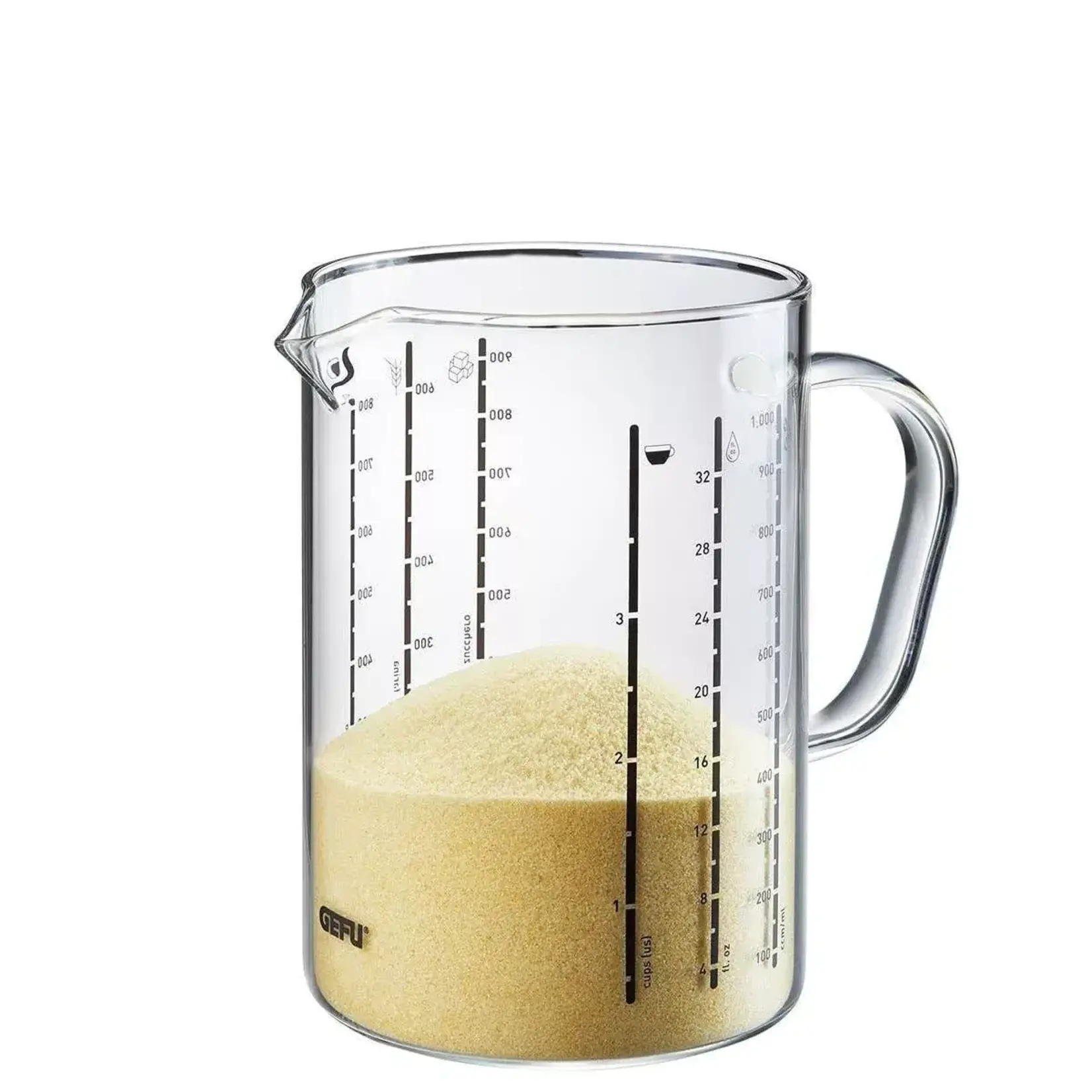 GEFU GEFU 000000 MAATBEKER GLAS JUG METI 1000ML