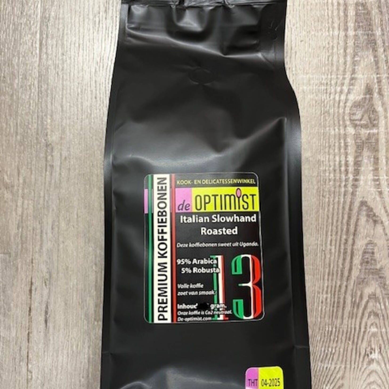 DE OPTIMIST DE OPTIMIST KOFFIEBONEN NUMMER 13 ITALIAN PREMIUM ROAST 1000GRAM SWEET