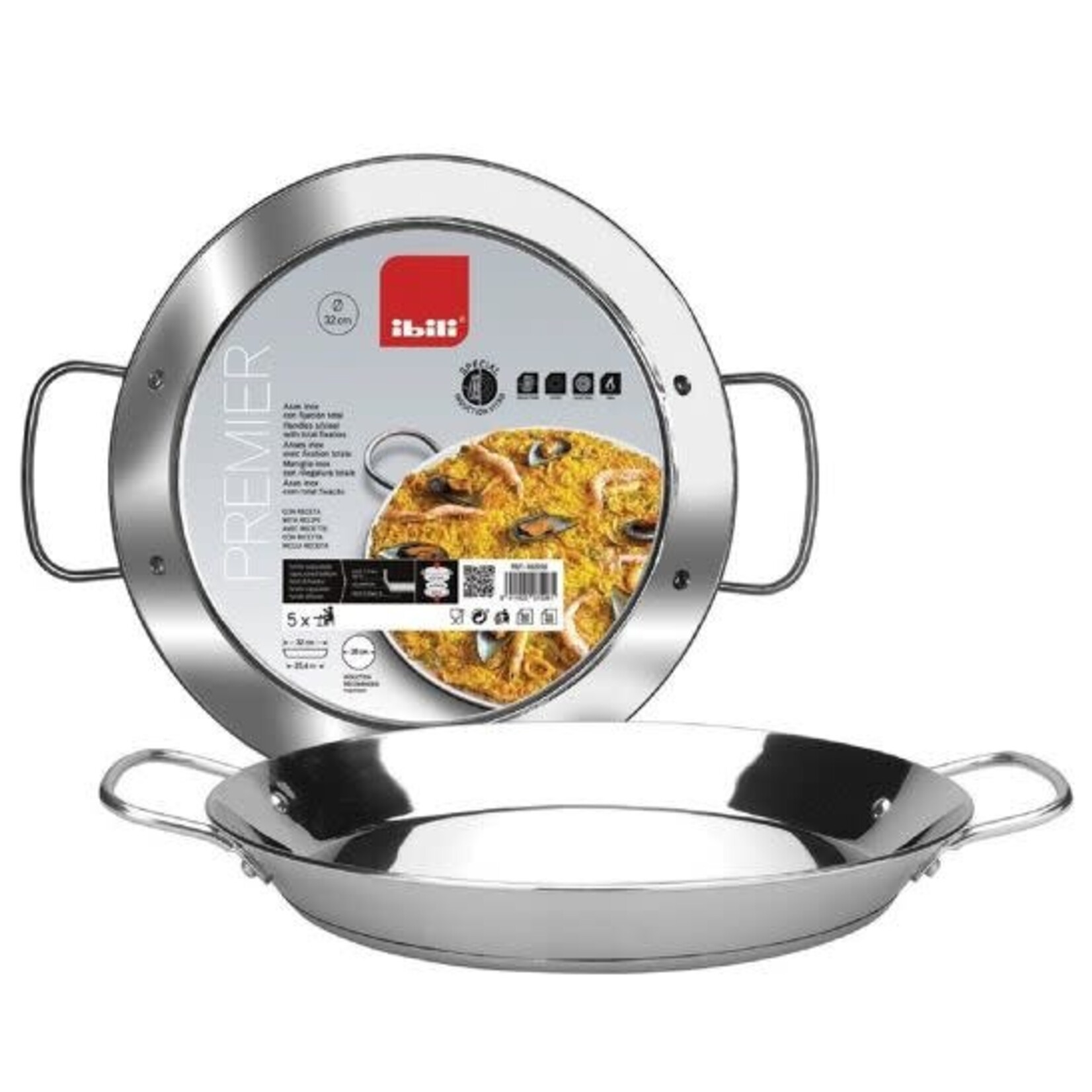 IBILI PREMIER 5-PLY PAELLA PAN RVS 42CM