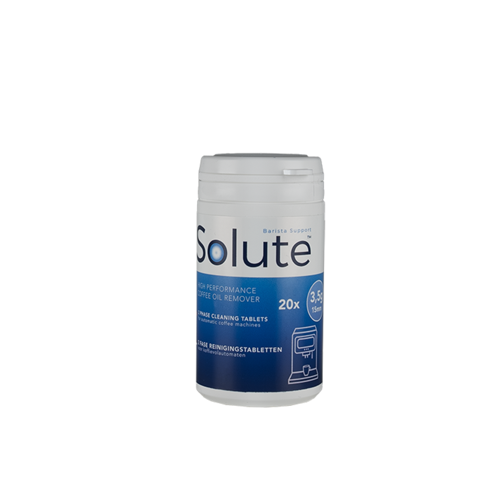 SOLUTE SOLUTE REINIGINSTABLET 2-FASE 20X3.5GR DIA 15MM