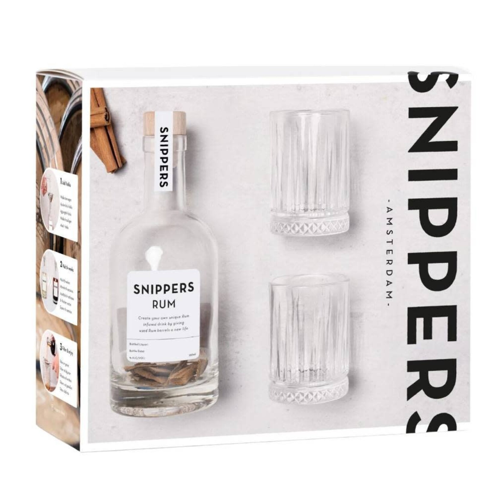 SNIPPERS SNIPPERS 350ML GIFT PACK RUM 2GLASSES 67GRAM