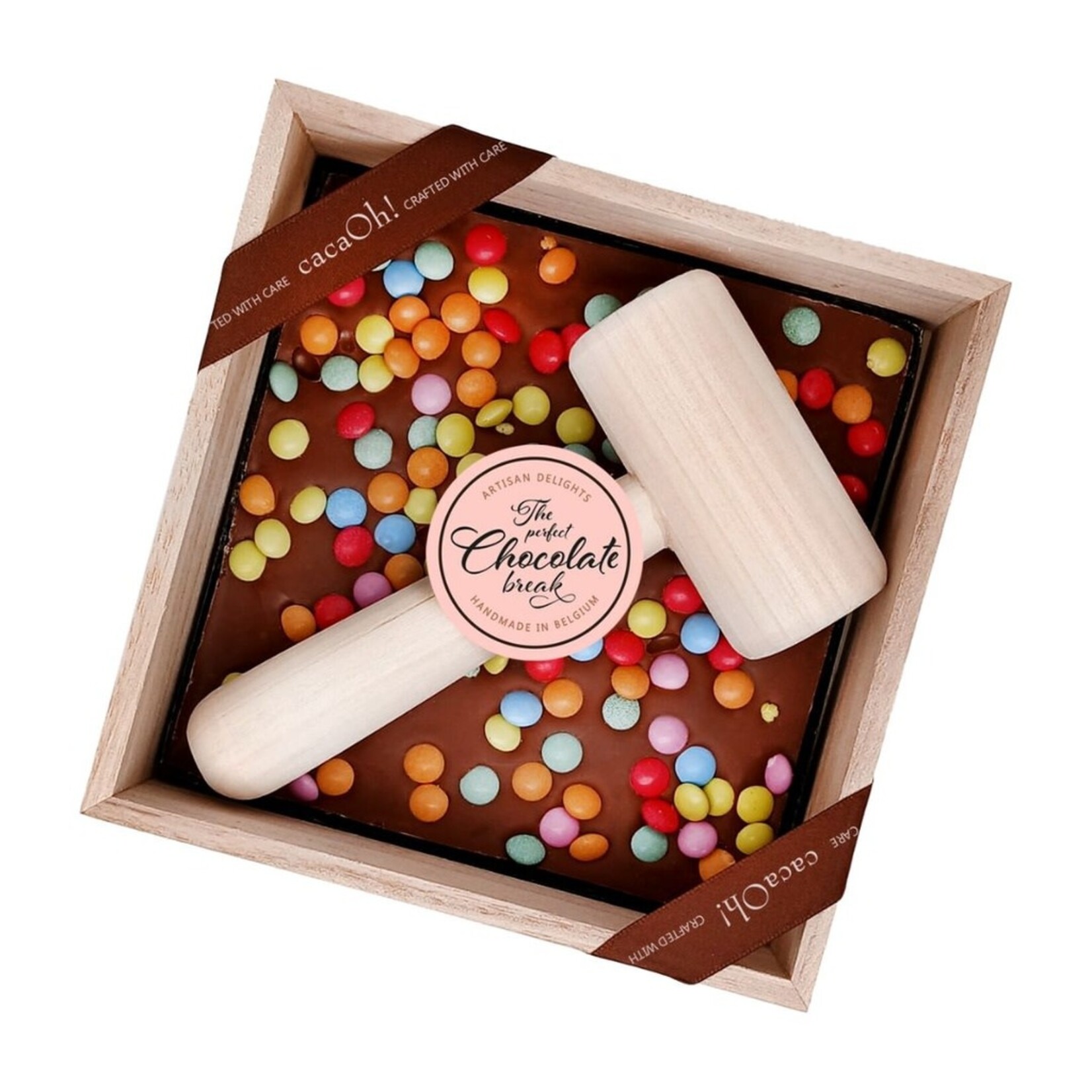 CACAOH CACAOH HAMERBOX CHOCOLADE SMARTIES 160GRAM