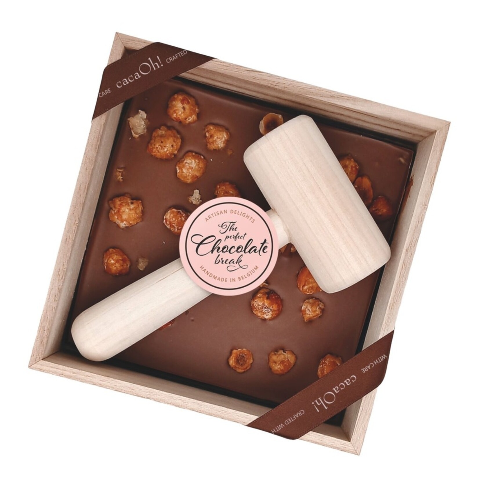 CACAOH CACAOH HAMERBOX CHOCOLADE MELK HAZELNOOT 160GRAM
