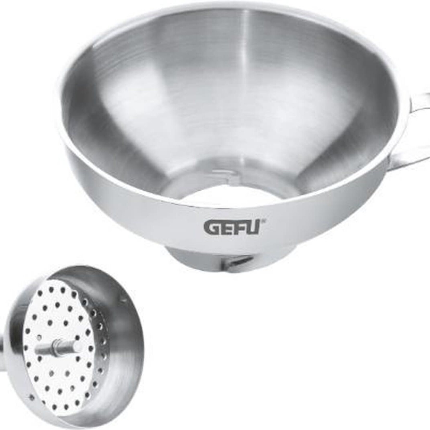 GEFU GEFU VERSARE FLESSEN TRECHTER MET ZEEF 14CM