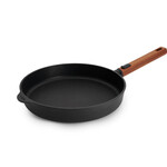WOLL WOLL ECO LOGIC KOEKENPAN 28CM PEFAS VRIJE COATING HOUTEN AFNEEMBAAR HANDVAT