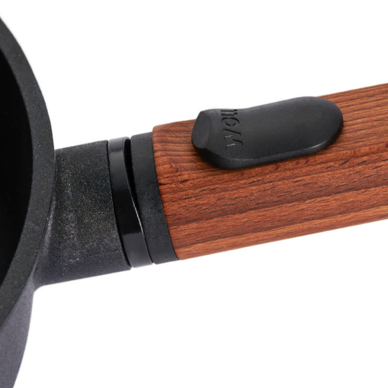 WOLL WOLL ECO LOGIC KOEKENPAN 28CM PEFAS VRIJE COATING HOUTEN AFNEEMBAAR HANDVAT