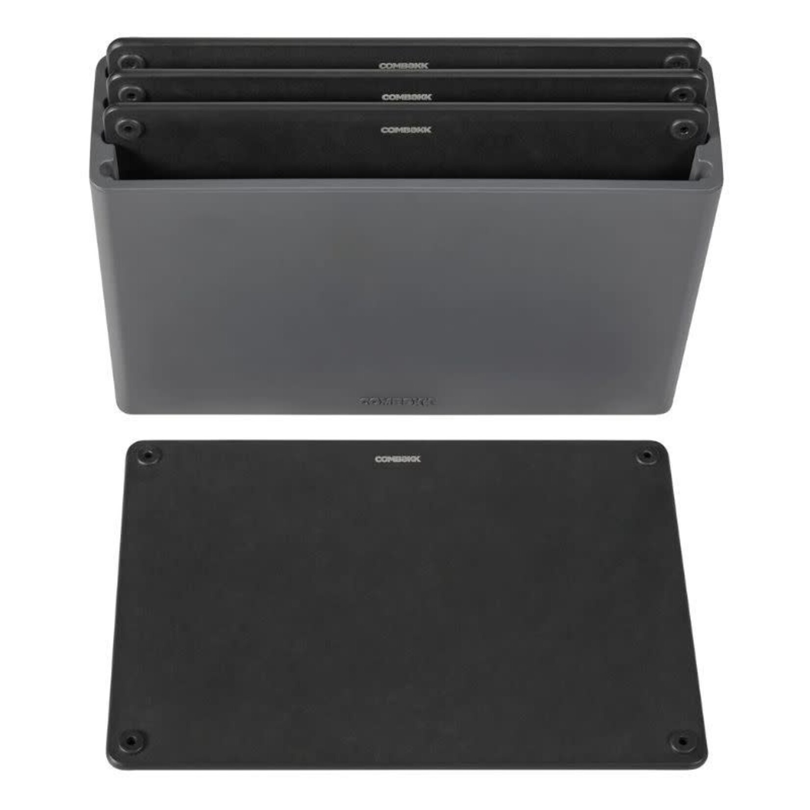 COMBEKK COMBEKK SNIJPLANKEN SET GERECYCLED HOUT ZWART 4-STUKS