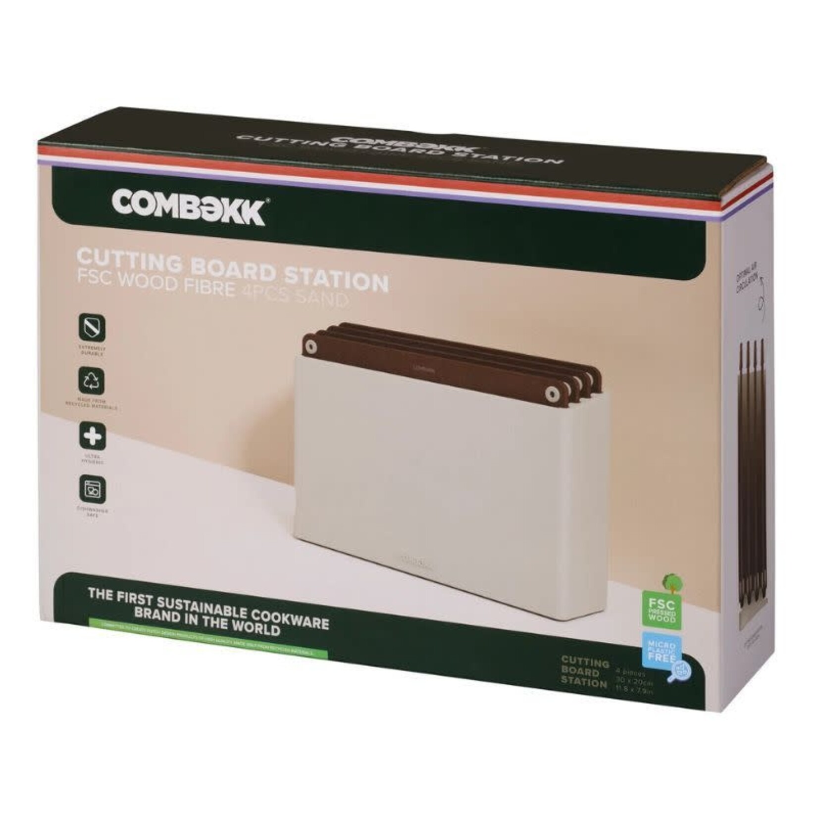 COMBEKK COMBEKK SNIJPLANKEN SET GERECYCLED HOUT SAND 4-STUKS