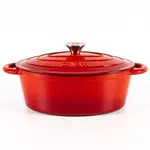 LATT HOME LATT GIETIJZEREN STOOFPAN 29X21X11CM ROOD 3.85LTR 10JAAR GARANTIE