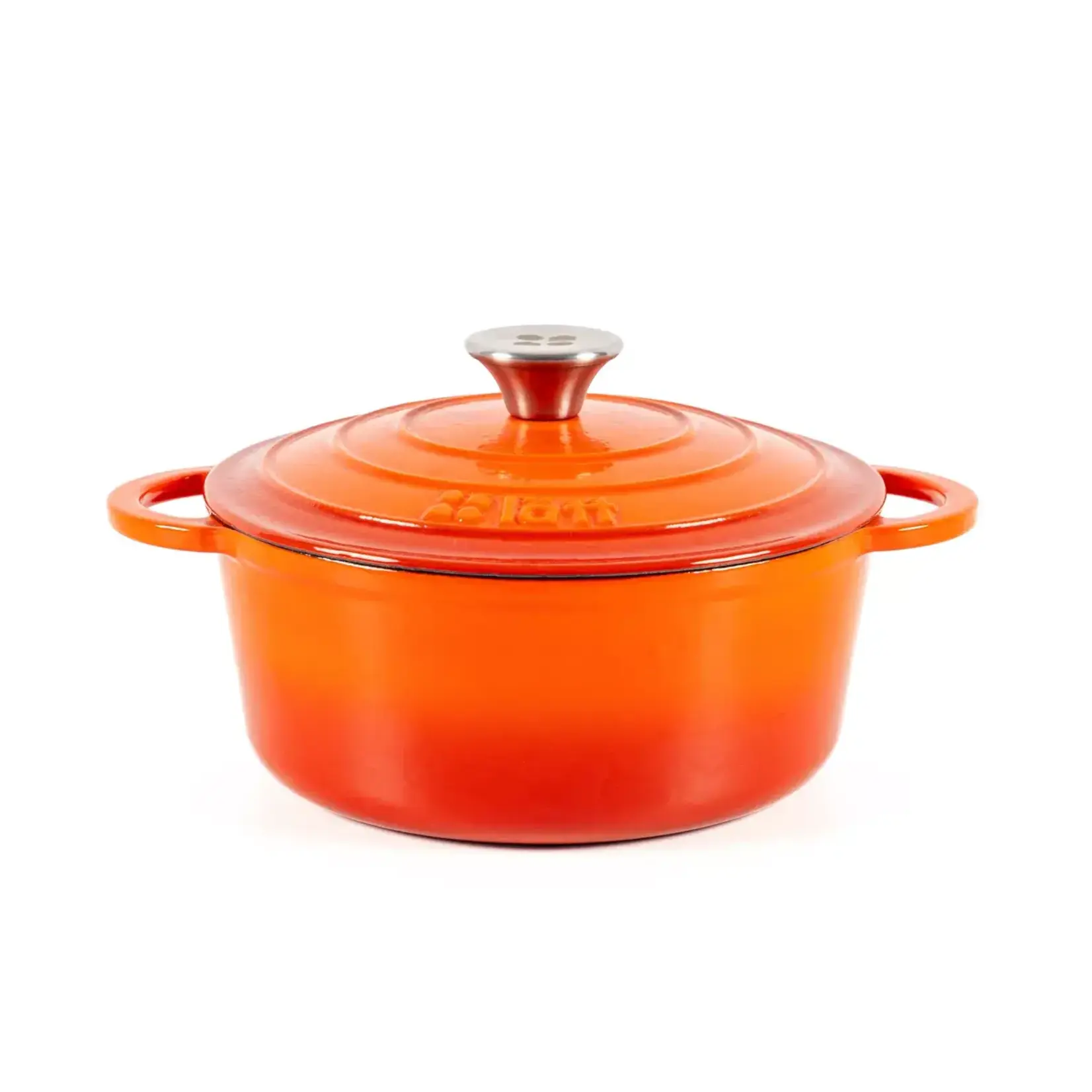 LATT HOME LATT GIETIJZEREN STOOFPAN 2X10.5CM ORANJE 3.35LTR