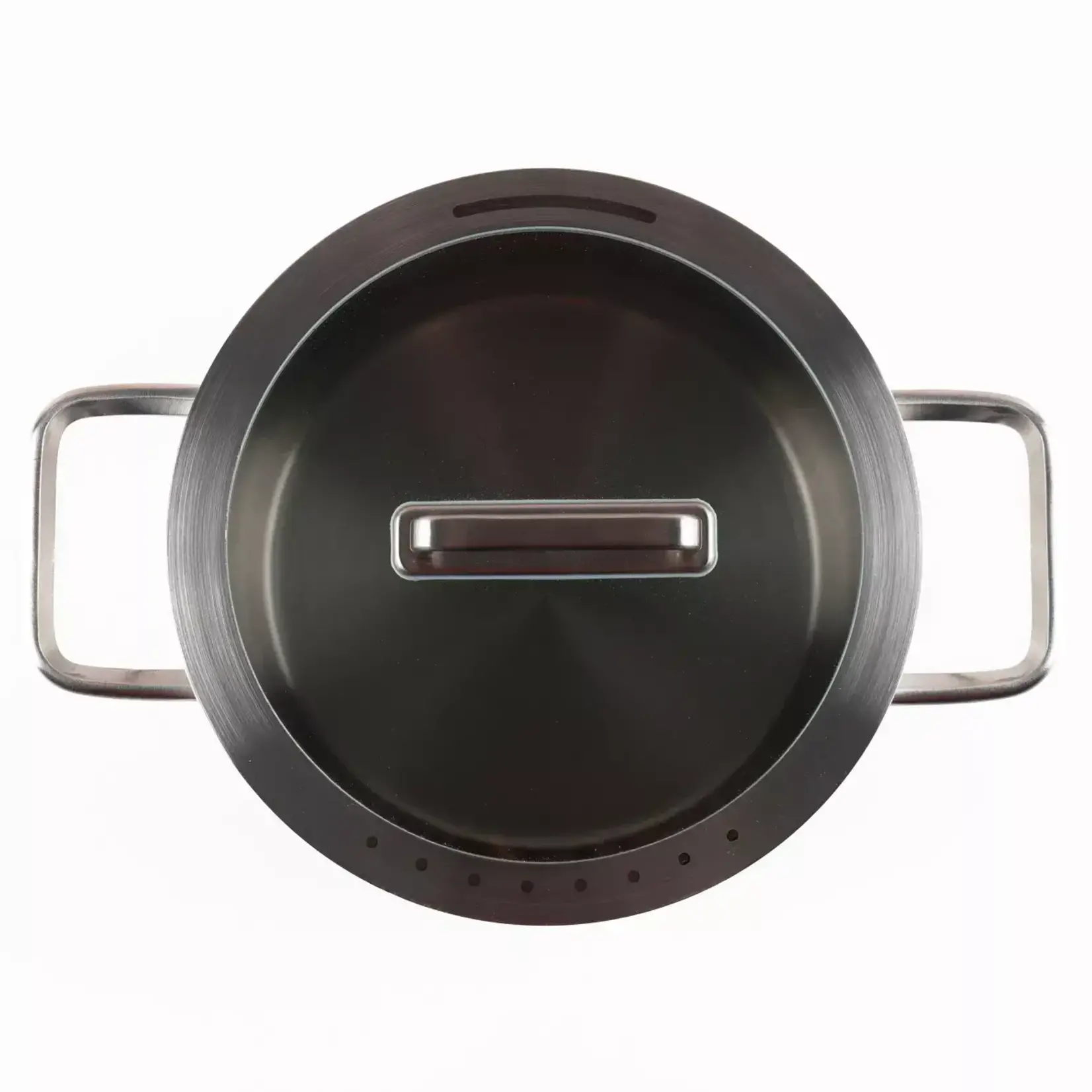 LATT HOME LATT VITA RVS KOOKPAN 28CM GLAZEN DEKSEL EN AFGIETHULP