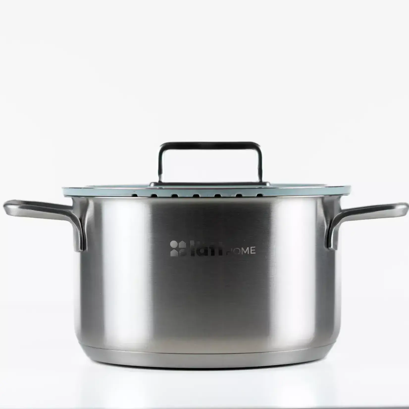 LATT HOME LATT VITA RVS KOOKPAN 24CM GLAZEN DEKSEL EN AFGIETHULP