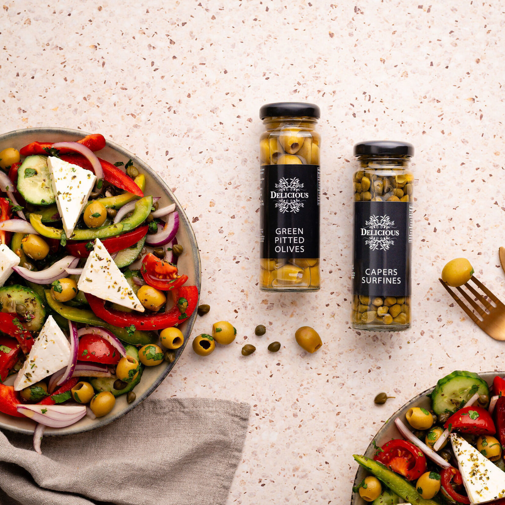 DELICIOUS FOOD&GOURMET DELICIOUS FOOD AND GOURMET OLIJVEN ZONDER PIT 100GR