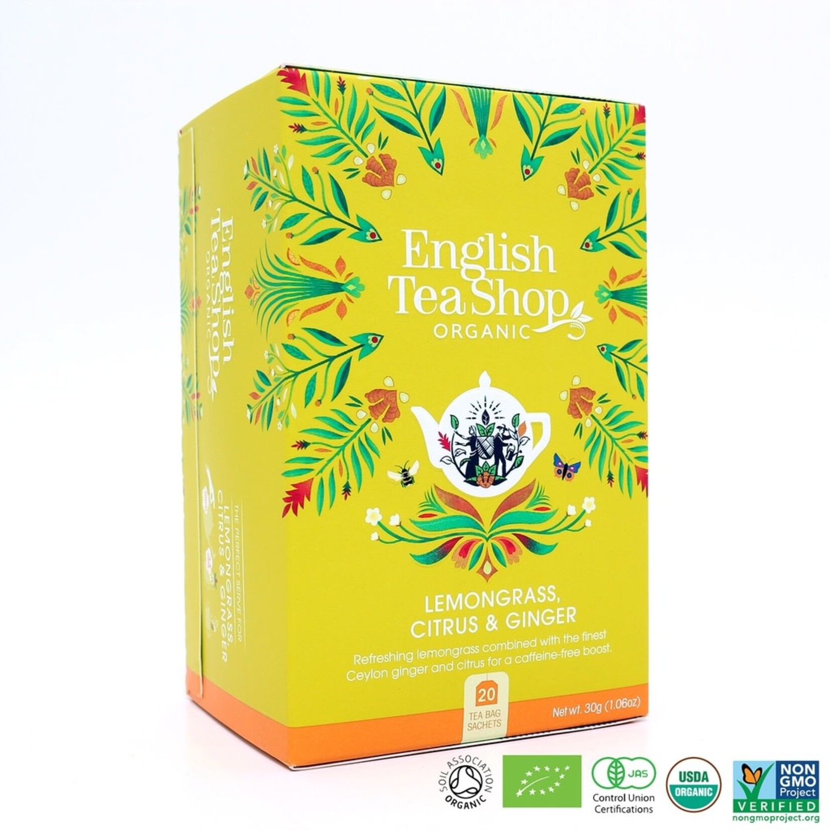 ENGLISH TEA SHOP ENGLISH TEA SHOP LEMONGRASS CITRUS&GINGER 20 ZAKJES BIO
