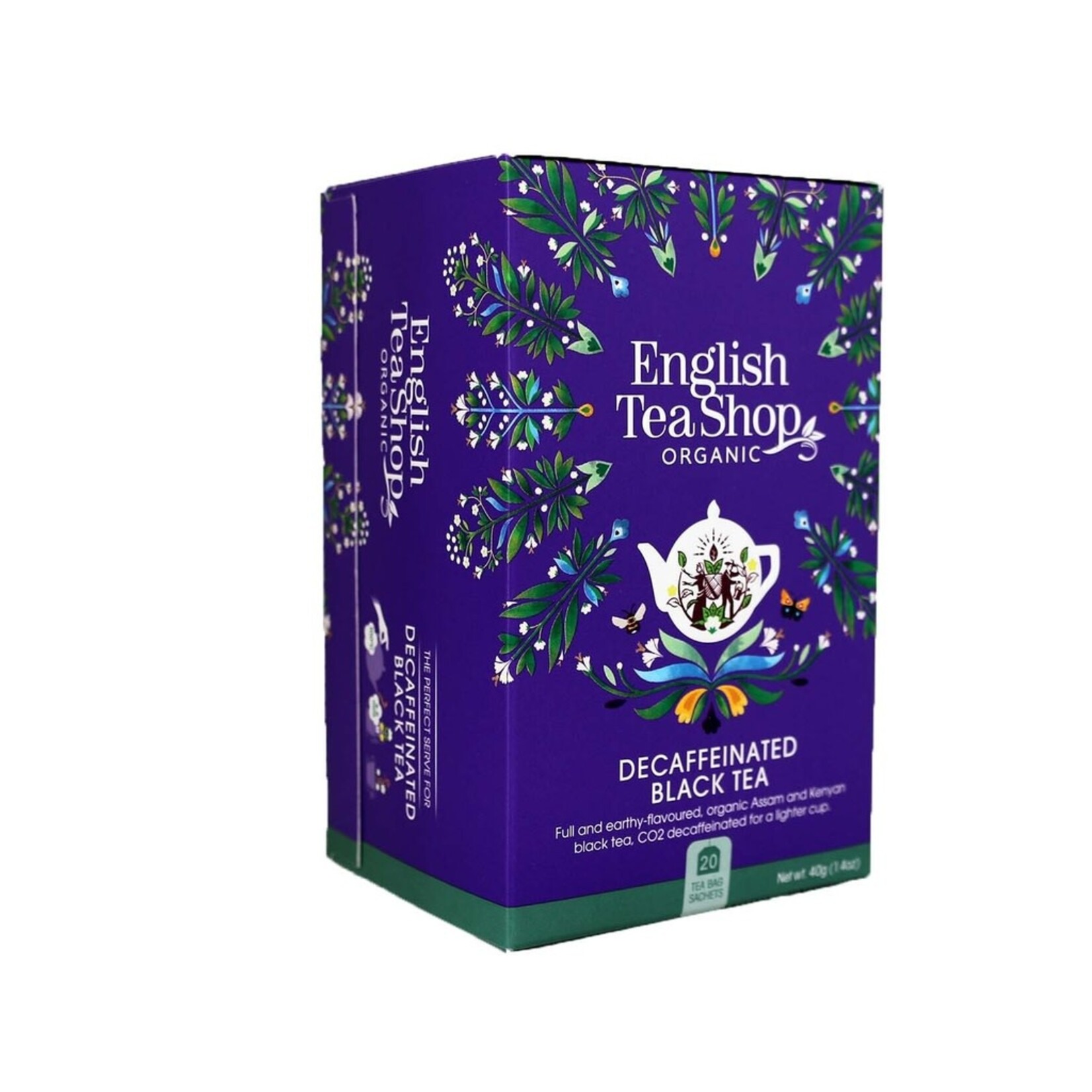 ENGLISH TEA SHOP ENGLISH TEA SHOP DECAFEINATED BLACK TEA  20 ZAKJES BIO