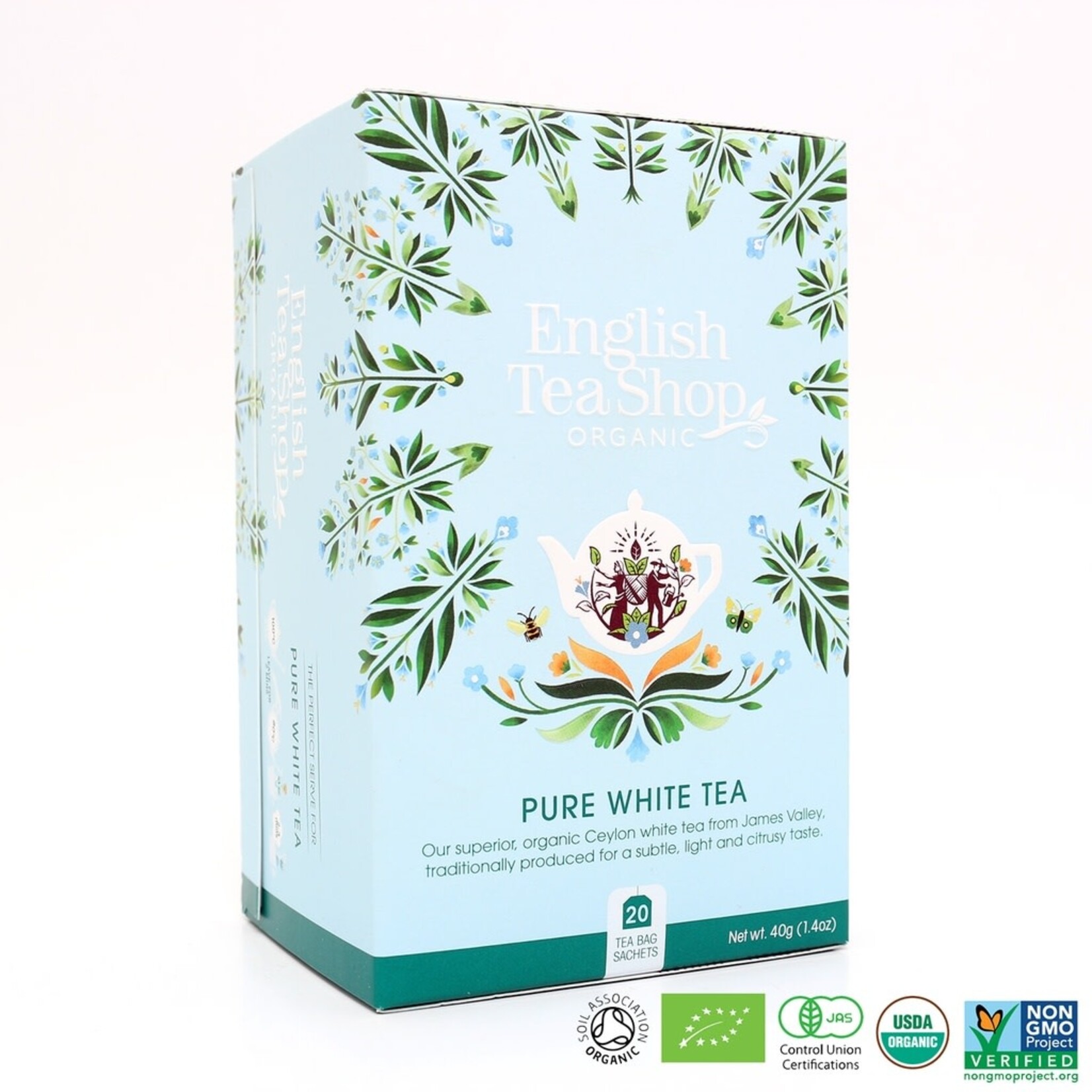 ENGLISH TEA SHOP ENGLISH TEA SHOP PURE WHITE TEA  20 ZAKJES BIO