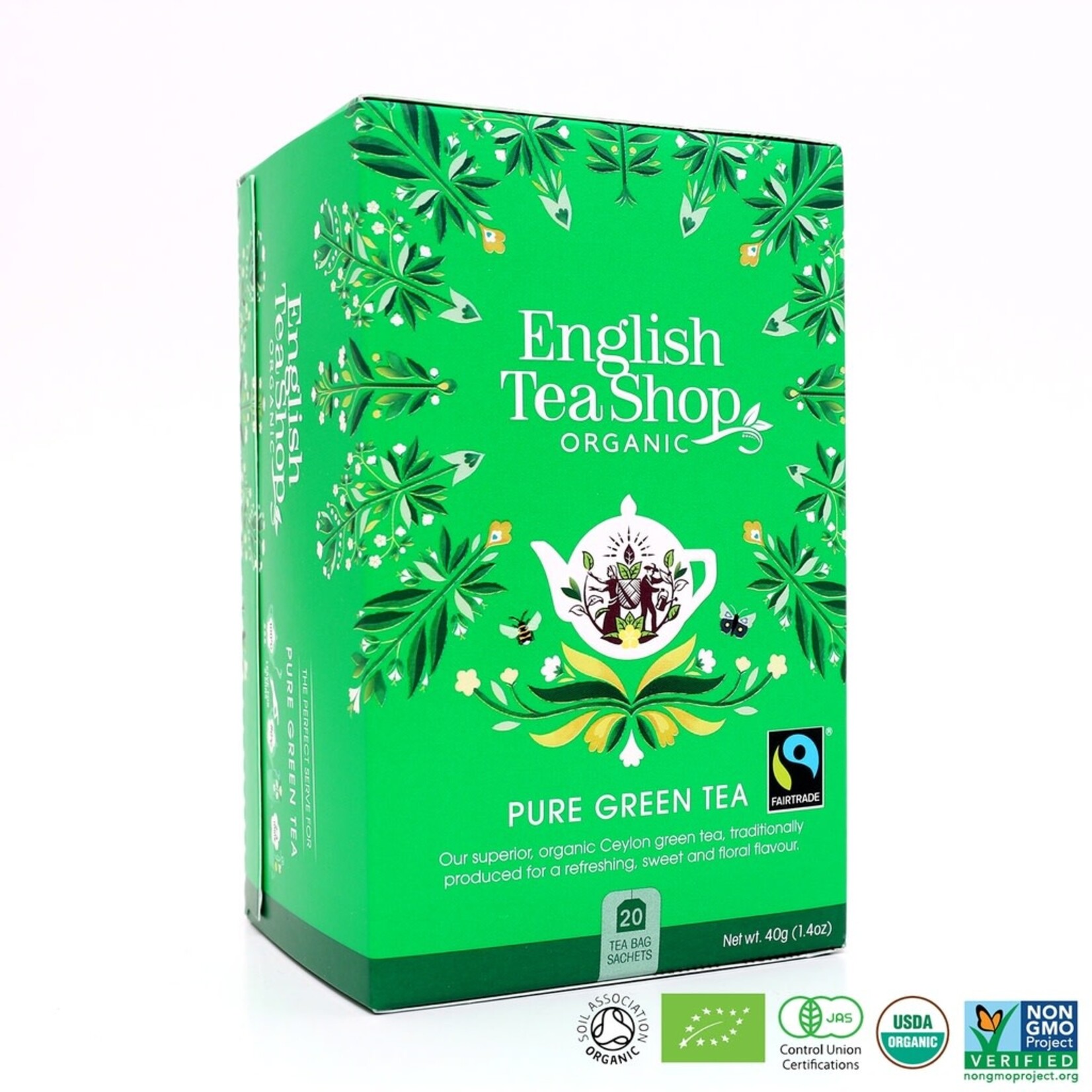 ENGLISH TEA SHOP ENGLISH TEA SHOP PURE GREEN TEA 20 ZAKJES BIO