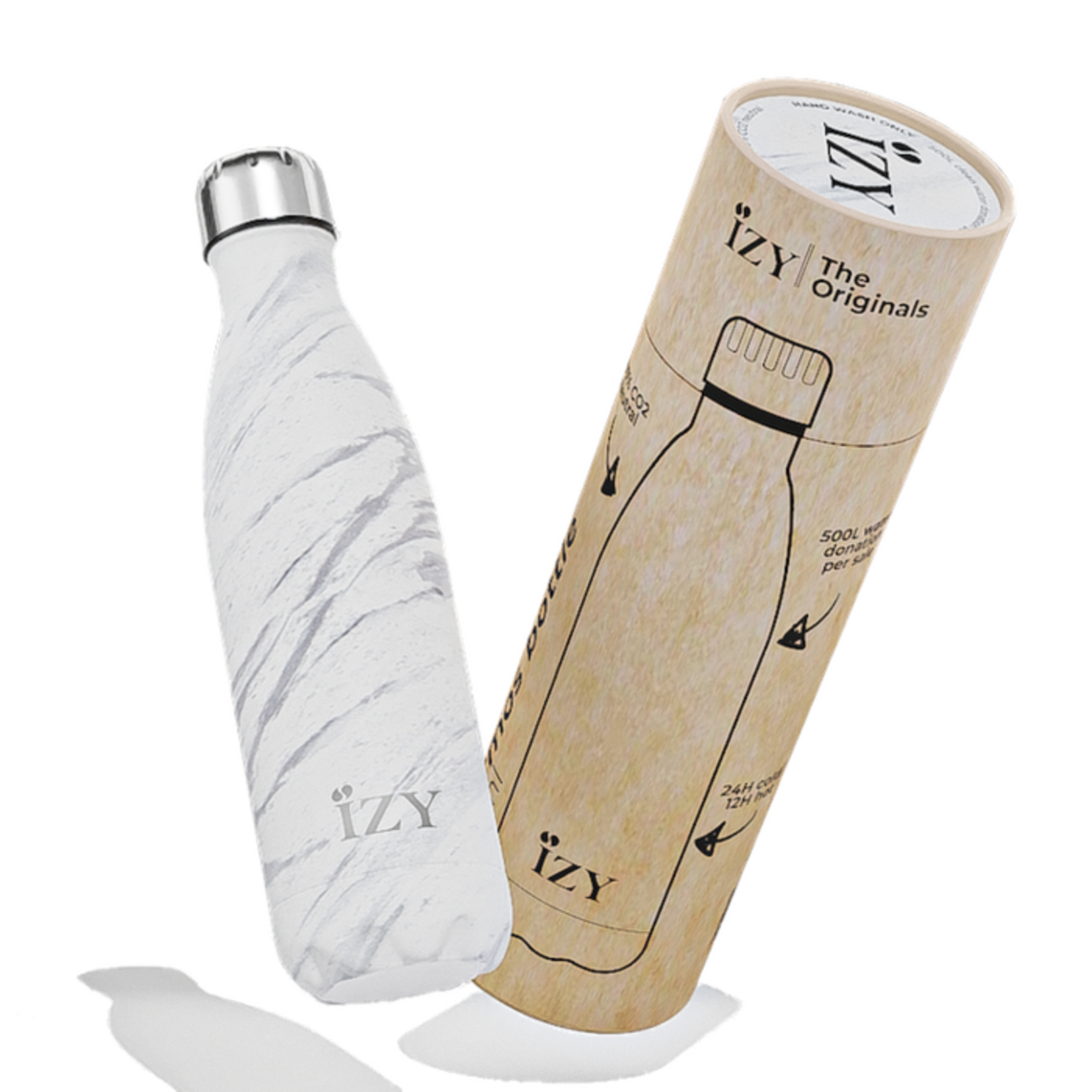 IZY IZY BOTTLE 500ML MARBLE WHITE