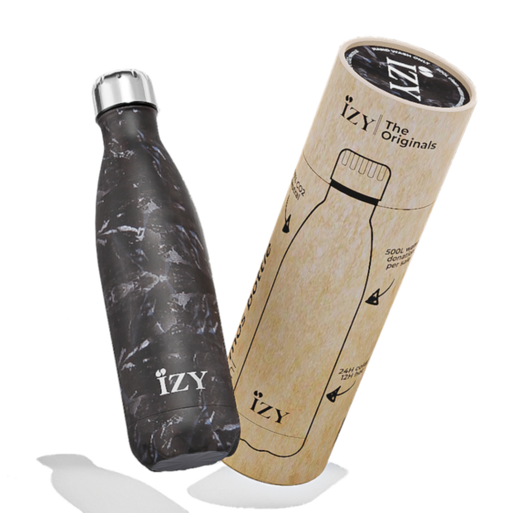 IZY IZY BOTTLE 500ML MARBLE BLACK