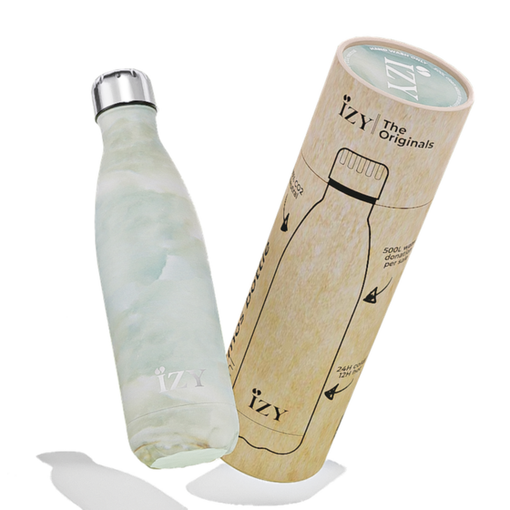IZY IZY BOTTLE 500ML MARBLE GREEN