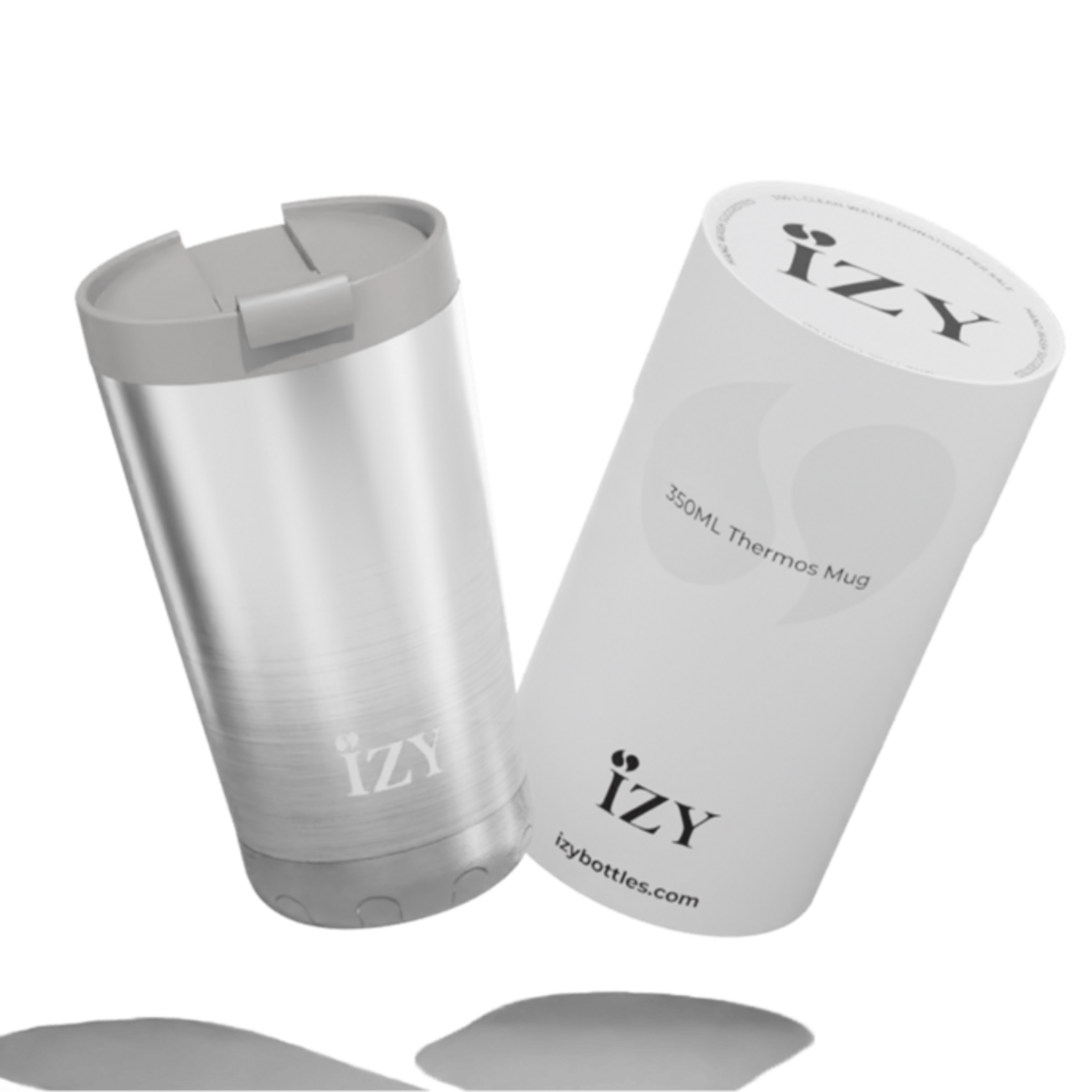 IZY IZY INSULATED COFFEE MUG  350ML SILVER