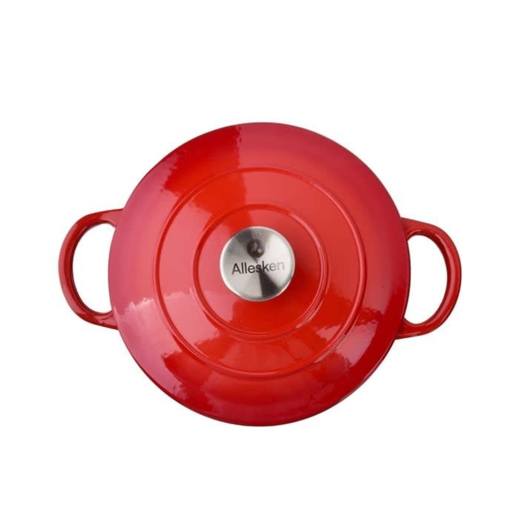 ALLESKEN ALLESKEN GIETIJZEREN PAN 24X24X11CM ROOD 4.0LTR.