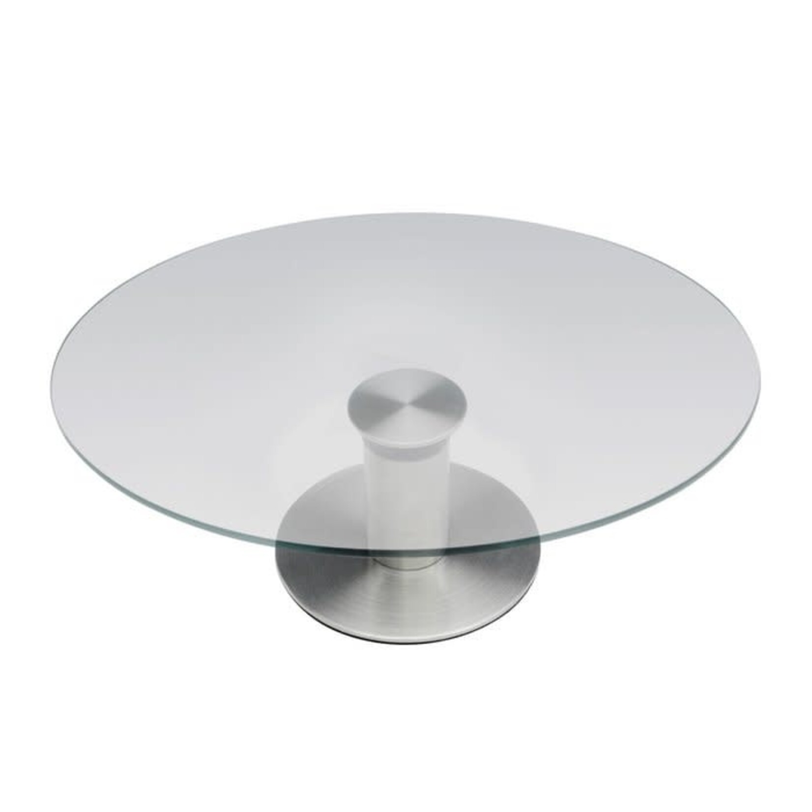 KARL WEIS DRAAIBARE TAARTSCHAAL GLAS/RVS 30CM