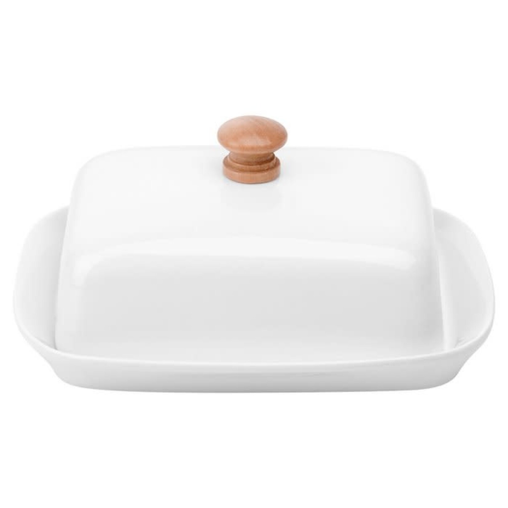 ORION BOTERVLOOT KERAMISCH WIT HOUTEN KNOP