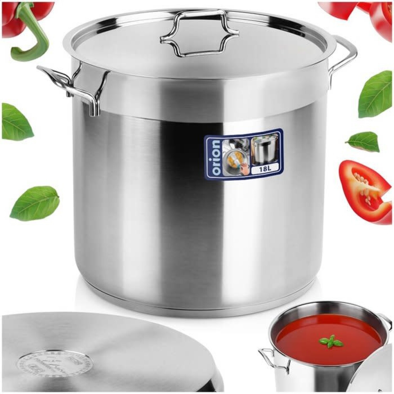 ORION KOOKPAN RVS 18LTR 30CM