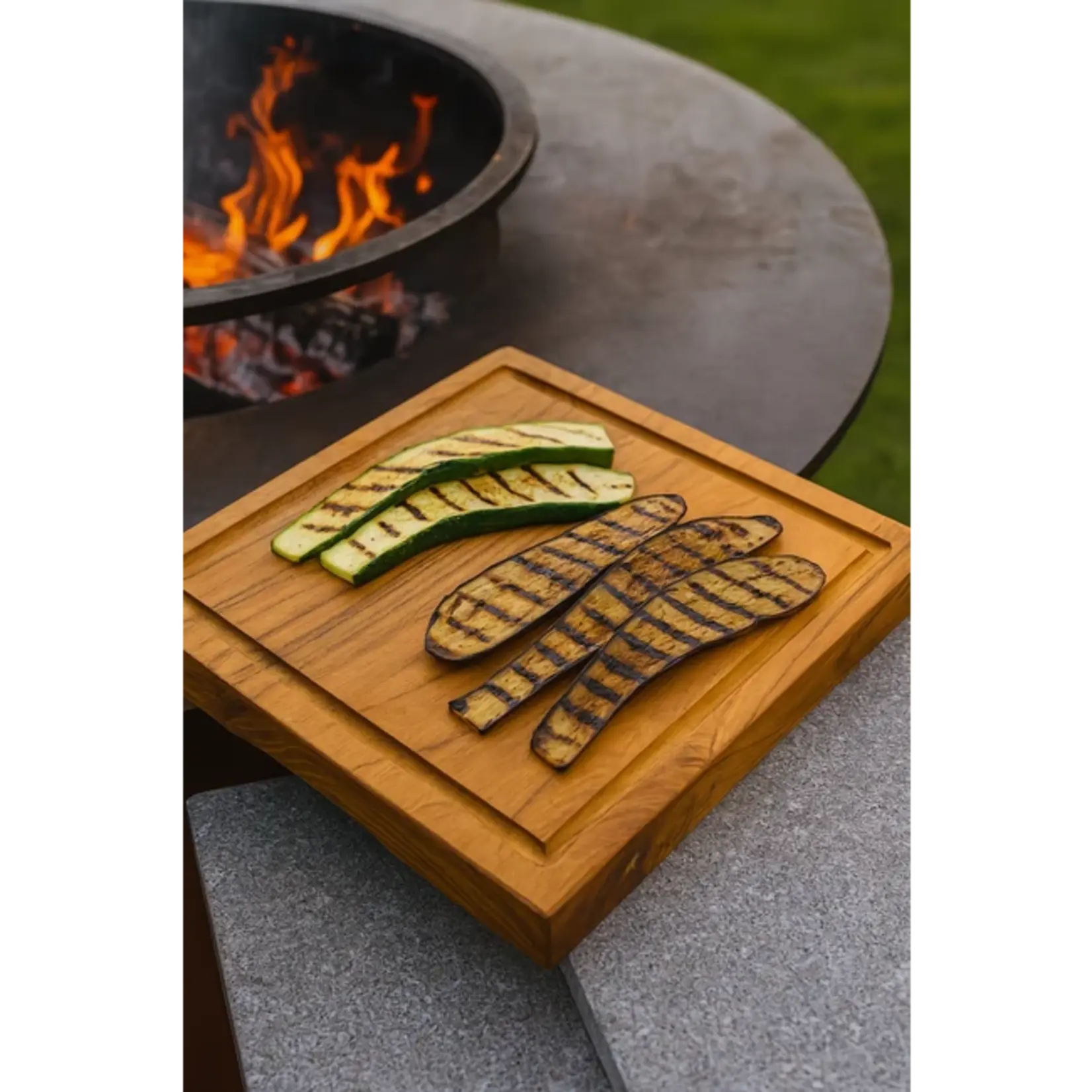 BASIC CULINAIR TEAKHOUTEN SNIJPLANK 30X25X4CM