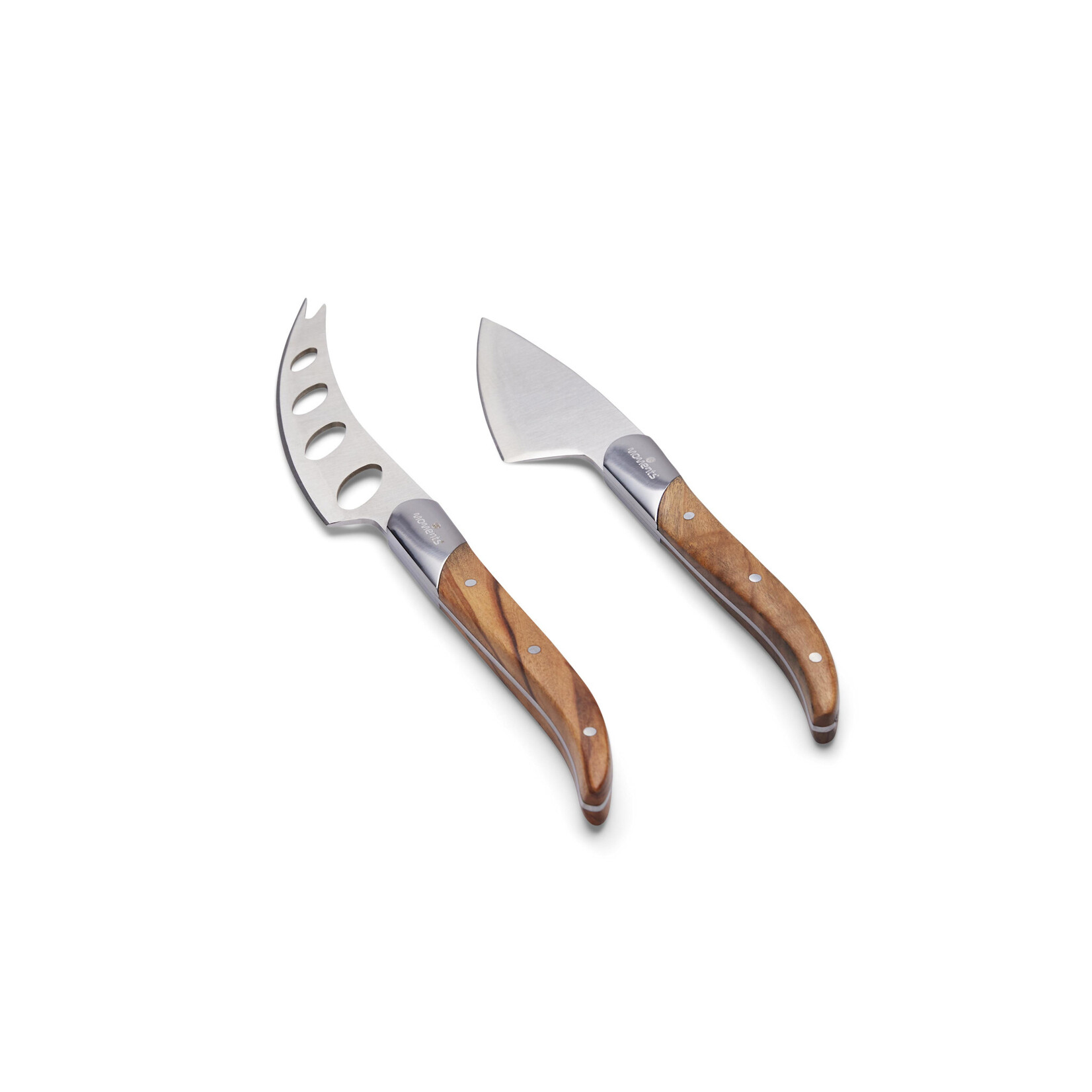 MOMENTS MOMENTS KAASMESSEN OLIJFHOUT SET 2-DLG