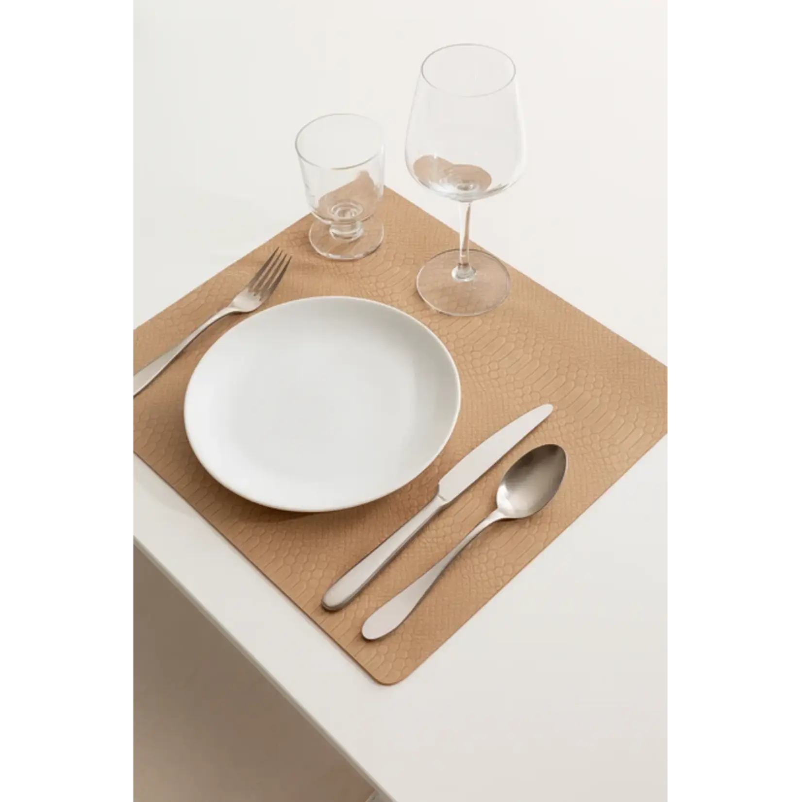 DE OPTIMIST DE OPTIMIST PLACEMAT KROKO 45X30CM BRUIN