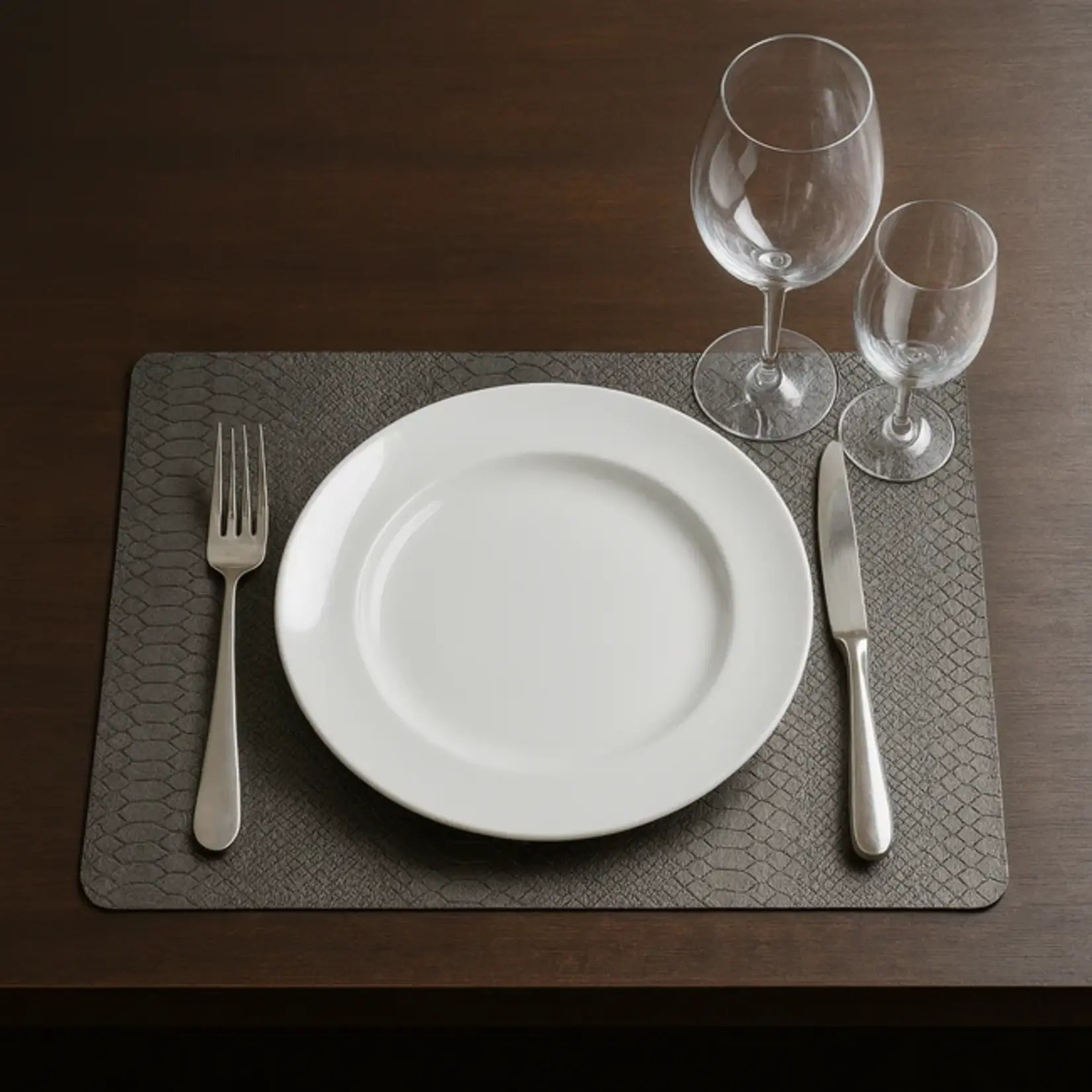 DE OPTIMIST DE OPTIMIST PLACEMAT KROKO 45X30CM ANTRACIET