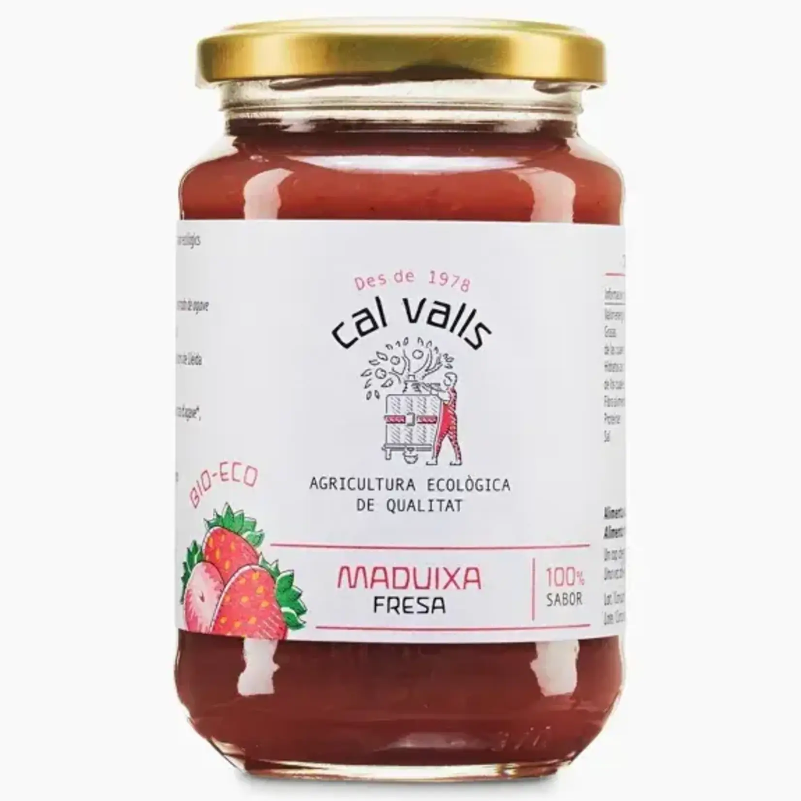 CAL VALLS CAL VALLS 375GR BIO-AARDBEIENJAM